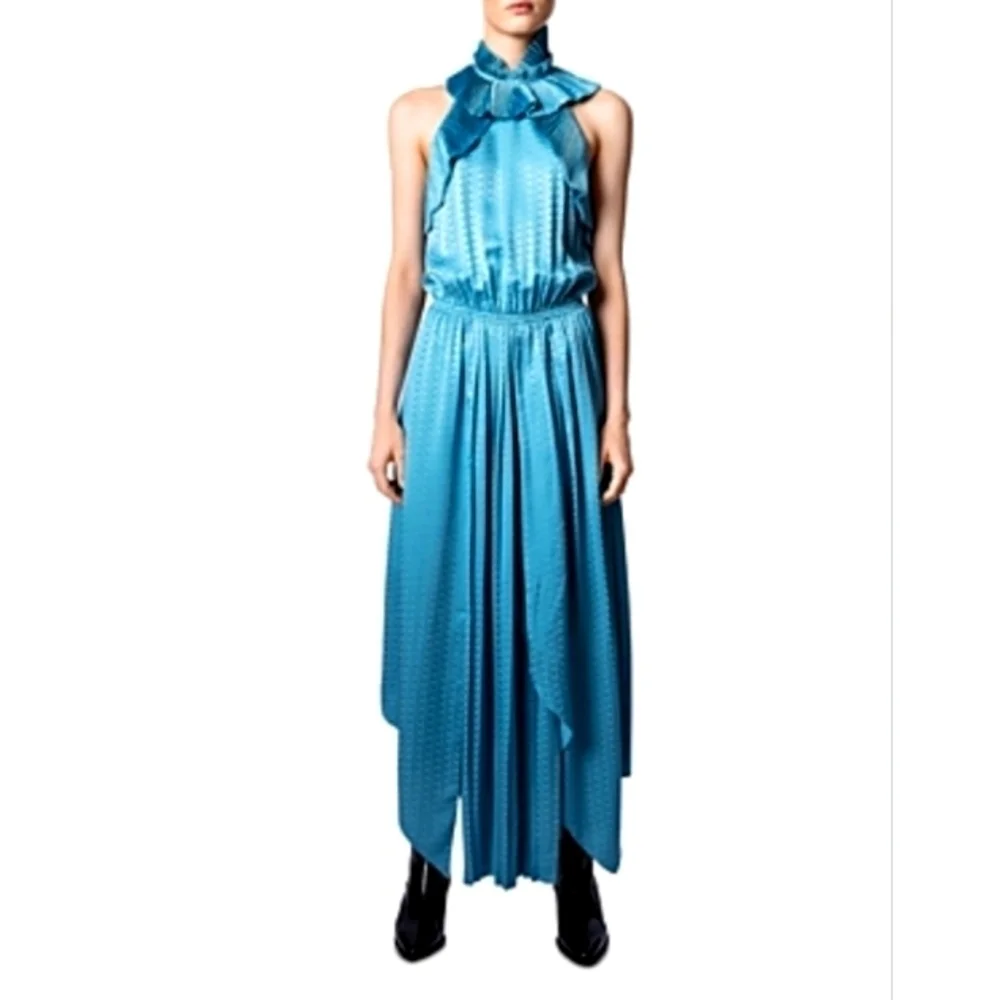 Zadig & Voltaire Rimba 3D asymmetrical dress. 100% Silk